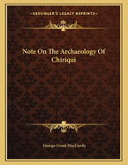 Note on the Archaeology of Chiriqui