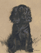Notebook: Cecil Aldin Cocker Spaniel Journal College Ruled Large 110 Pages