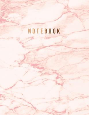 Notebook: Cute pink marble &#9733; Personal notes &#9733; Daily diary &#9733; Office supplies 8.5 x 11 - big notebook 150 pages College ruled - Paper Juice