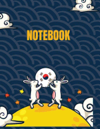 Notebook: Korean Rabbit Cover (8.5 X 11) Inches 110 Pages, Blank Unlined Paper for Sketching, Drawing, Whiting, Journaling & Doodling