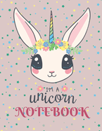 Notebook: Lineless Journal, Blank Unlined Notebook 8.5 x 11 Pink for Girls, Unicorn Format.