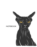 Notebook: Sphynx Cat on White Cover and Dot Graph Line Sketch Pages, Extra Large (8.5 X 11) Inches, 110 Pages, White Paper, Sketch, Notebook Journal