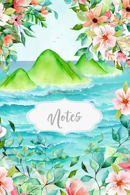 Notes: 100 Blank Lined Page Softcover Tropical Notes Journal to Write In, College Ruled Composition Notebook, 6x9 Blank Line Summer Beach Travel Watercolor Design Cover Gift Diary Note Book - Books, Reborn Root