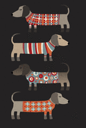 Notes: A Blank Sheet Music Notebook with Dachshund in Knitwear Cover Art
