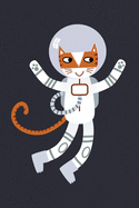 Notes: A Blank Sheet Music Notebook with Ginger and White Cat Astronaut Cover Art