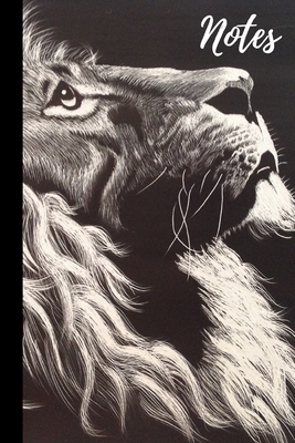 Notes: Lion Journal / Black & Withe Lion's Head Notebook / (6X9) 120 Lined Pages - Journals, Wild