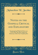 Notes on the Gospels, Critical and Explanatory: Incorporating with the Notes, on a New Plan, the Most Approved Harmony of the Four Gospels; John (Classic Reprint)