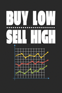 Notizbuch: fr jeden Trader und Aktienhndler &#9830; ber 100 Seiten Dot Grid Punkteraster fr alle Notizen, Signale oder Kursverlufe &#9830; 6x9 Jounal Format &#9830; Motiv: Buy low sell high 3