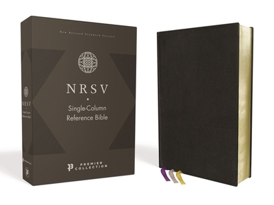 Nrsv, Single-Column Reference Bible, Premium Leather, Goatskin, Black, Premier Collection, Comfort Print - Zondervan