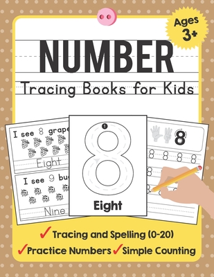 Number Tracing Books for Kids Ages 3-5: A Beginning Number Tracing Book for Toddlers (0-20) With Activity Book for Kids - Tuebaah