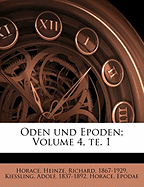 Oden Und Epoden; Volume 4, Te. 1