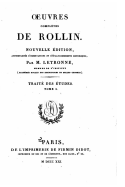 Oeuvres Completes de Rollin - Tome I