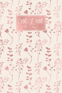 One Line A Day: A 5 Year Diary Memory Book Daily Writing Journal - Rose Gold Floral Leaves & Branches