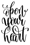 Open Your Heart: 6x9 College Ruled Line Paper 150 Pages