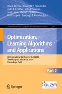 Optimization, Learning Algorithms and Applications: 4th International Conference, OL2A 2024, Tenerife, Spain, July 24-26, 2024, Proceedings, Part II