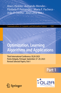 Optimization, Learning Algorithms and Applications: Third International Conference, OL2A 2023, Ponta Delgada, Portugal, September 27-29, 2023, Revised Selected Papers, Part I