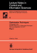Optimization Techniques: Proceedings of the 8th Ifip Conference on Optimization Techniques Wrzburg, September 5-9, 1977