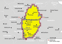 Ordnance Survey Nottinghamshire Street Atlas