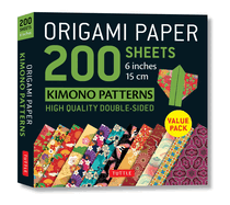 Origami Paper 200 Sheets Kimono Patterns 6 (15 CM): Tuttle Origami Paper: Double-Sided Origami Sheets Printed with 12 Patterns (Instructions for 6 Projects Included)