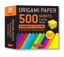 Origami Paper 500 Sheets Rainbow Colors 4" (10 CM): Tuttle Origami Paper: High-Quality Double-Sided Origami Sheets Printed with 12 Different Color Combinations