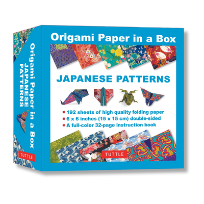 Origami Paper in a Box - Japanese Patterns: 192 Sheets of Tuttle Origami Paper: 6x6 Inch Origami Paper Printed with 10 Different Patterns: 32-Page Instructional Book of 4 Projects - Tuttle Studio (Editor)