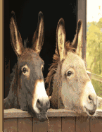 Pair of Donkeys: Donkey Friends in a Barn: Blank Lined Notebook, Journal or Diary