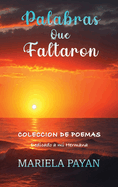 Palabras que Faltaron: Coleccin de Poemas