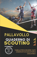 Pallavollo. Quaderno Di Scouting: Tabelle per scrivere i dati osservati di giocatori e giocatrici