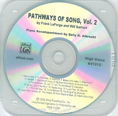 Pathways of Song, Volume 2: High Voice - LaForge, Frank, and Earhart, Will, and Albrecht, Sally K