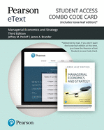 Pearson Etext for Managerial Economics and Strategy -- Combo Access Card