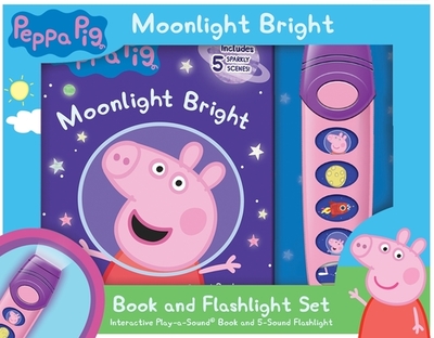 Peppa Pig Moonlight Bright Book 5 Sound Flashlight Set - Kids, P I