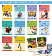 Phonic Books Dandelion Readers Set 3 Units 1-10 Sit on It (Alphabet Code Blending 4 and 5 Sound Words): Decodable Books for Beginner Readers Alphabet Code Blending 4 and 5 Sound Words
