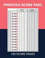 Pinochle Score Pads 120 Score Pages: Scoresheet Record Book, Pinochle Card Game, Meld Table, Large Size (8.5 x 11 inches)