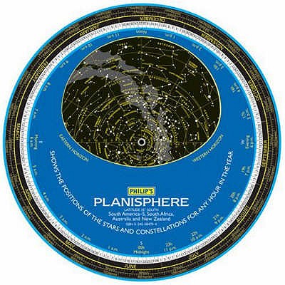 Planisphere: Latitude 35 degrees - Australia, New Zealand, Southern Africa & Southern America: Shows the Position of the Stars and Constellations for Every Night of the Year - Tirion, Wil (Illustrator)