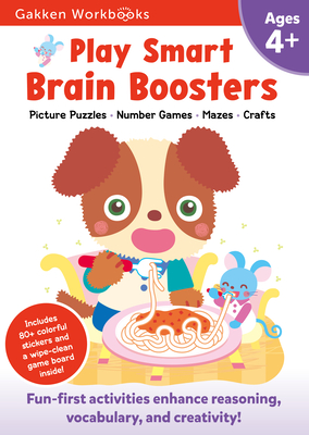 Play Smart Brain Boosters Age 4+: Pre-K Activity Workbook with Stickers for Toddlers Ages 4, 5, 6: Build Focus and Pen-Control Skills: Tracing, Mazes, Alphabet, Counting(full Color Pages) - Gakken Early Childhood Experts