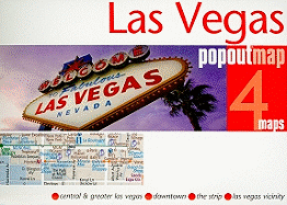 Popout Map Las Vegas: Central & Greater Las Vegas, Downtown, the Strip, Las Vegas Vicinity