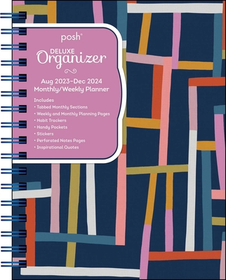 Posh: Deluxe Organizer 17-Month 2023-2024 Monthly/Weekly Softcover Planner Calen: Crossroads Geometric - Andrews McMeel Publishing