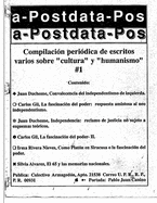 Postdata: Vol. 1 Nm. 1 Escritos varios sobre cultura y humanismo