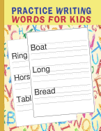 Practice Writing Words for Kids: Words Writing Exercise Workbook - Yellow