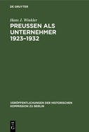 Preu?en als Unternehmer 1923-1932