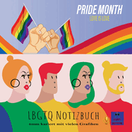 Pride Month Love is Love: LBGTQ Notizbuch 4mm kariert mit vielen Grafiken