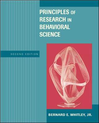 Principles of Research Methods with Internet Guide - Whitley, Bernard E, Jr.