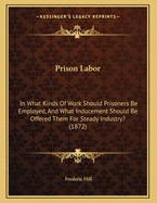 Prison Labor: In What Kinds of Work Should Prisoners Be Employed, and What Inducement Should Be Offered Them for Steady Industry? (1872)