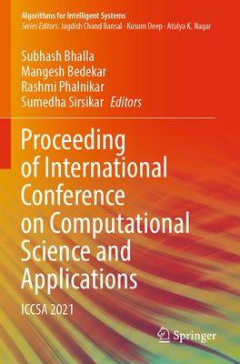 Proceeding of International Conference on Computational Science and Applications: ICCSA 2021 - Bhalla, Subhash (Editor), and Bedekar, Mangesh (Editor), and Phalnikar, Rashmi (Editor)