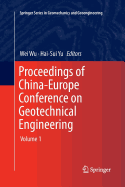 Proceedings of China-Europe Conference on Geotechnical Engineering: Volume 1