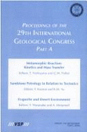 Proceedings of the 29th International Geological Congress --- Part a: Proceedings of the 29th International Geological Congress