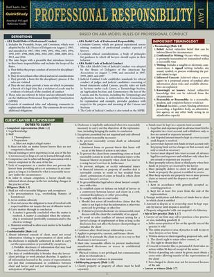 Professional Responsibility: A Quickstudy Laminated Reference Guide - Struffolino, Michele