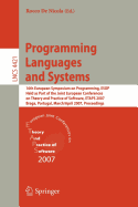 Programming Languages and Systems: 16th European Symposium on Programming, ESOP 2007, Held as Part of the Joint European Conferences on Theory and Practice of Software, ETAPS, Braga, Portugal, March 24 - April 1, 2007, Proceedings