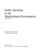 Public Speaking in the Multicultural Environment