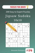 Puzzles for Brain - Jigsaw Sudoku 200 Easy to Expert Puzzles 10x10 (volume 24)